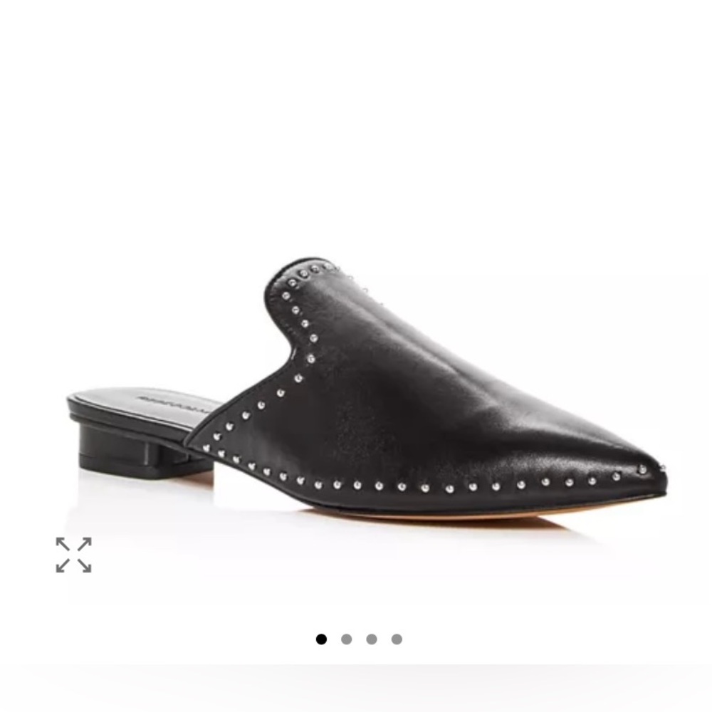 Rebecca Minkoff Chamille stuffed leather point toe mule rocker casual work